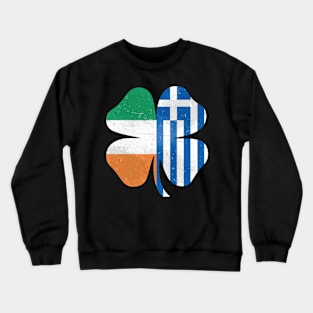 Greek Irish Shamrock Greece Ireland St. Patrick's Day Crewneck Sweatshirt